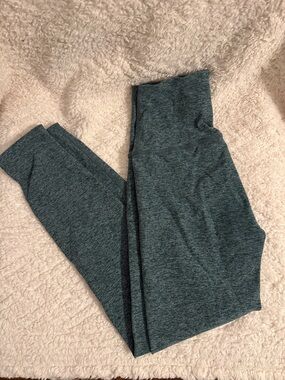 Beyond Yoga Heathered Teal High-Rise Leggings